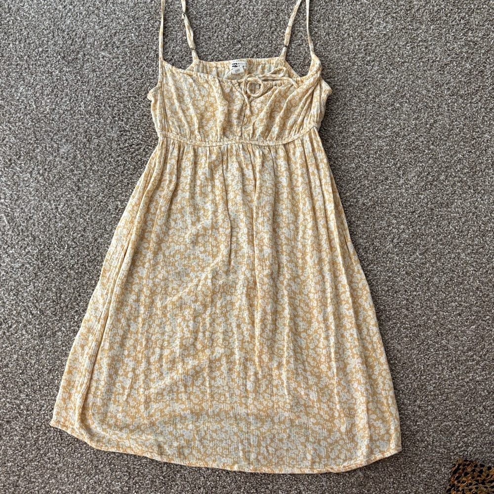 Billabong Yellow Floral Mini Dress